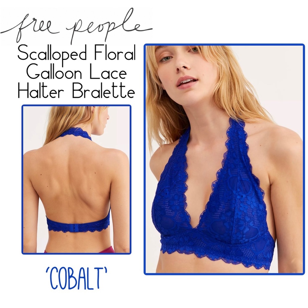 FREE PEOPLE LACE Bralette-Cobalt